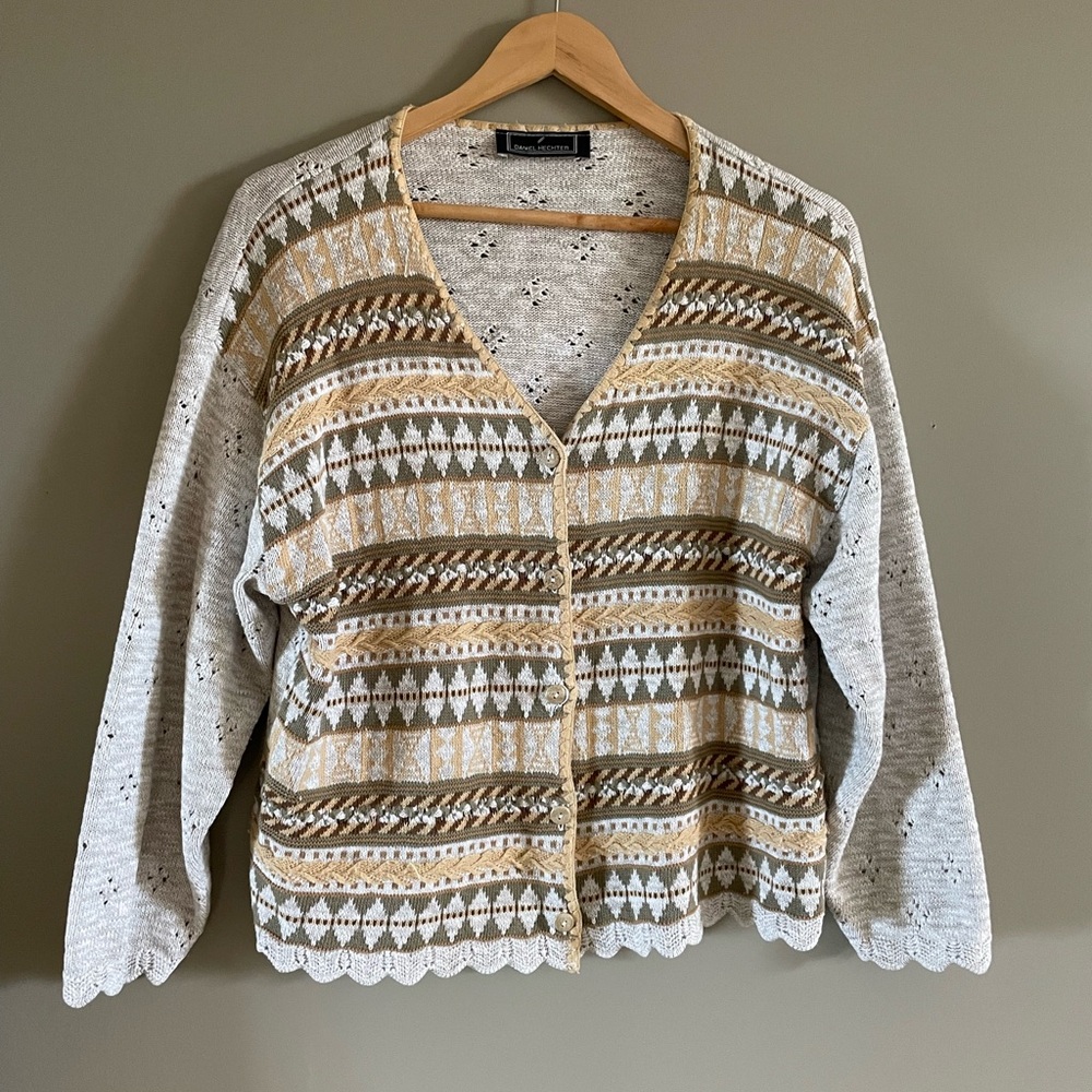 Vintage Daniel Hetcher Eyelet Cardi